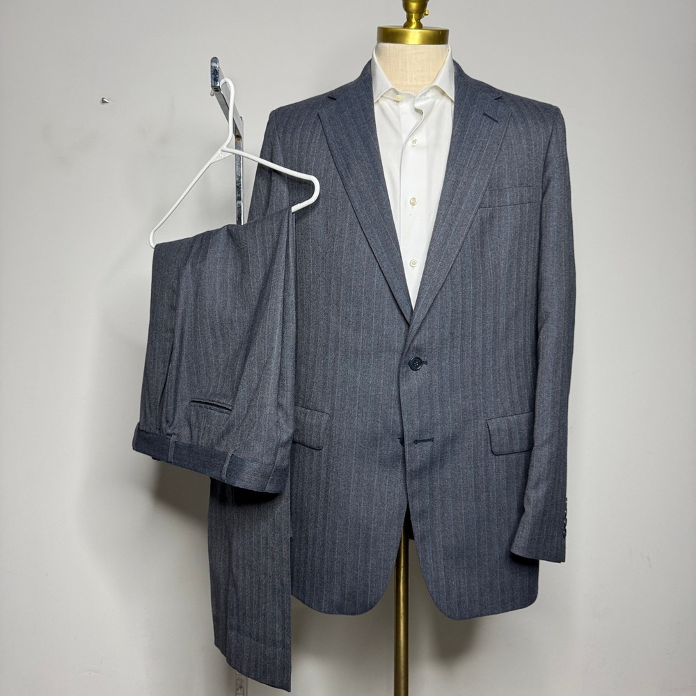 Palm‎ Beach Belk Augusta42L 38W  Gray Pinstripe Two-Piece Suit